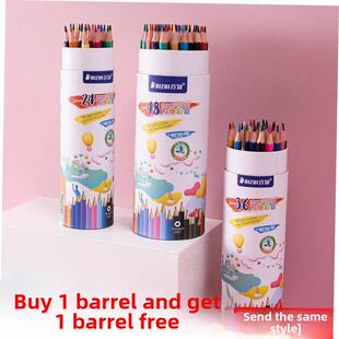 colour pencil painting students use 48 colour pencils with a