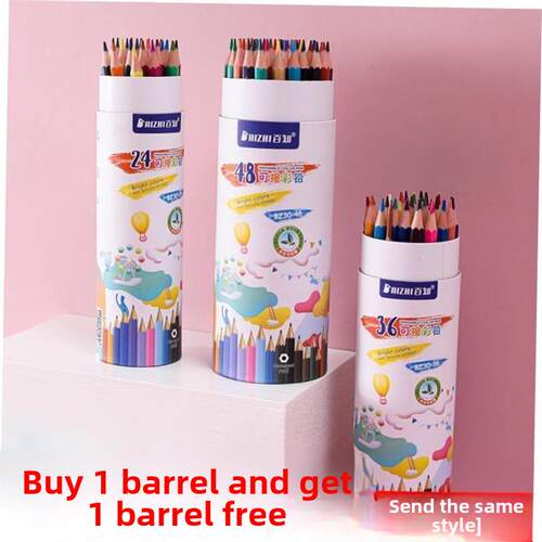 colour pencil painting students use 48 colour pencils with a