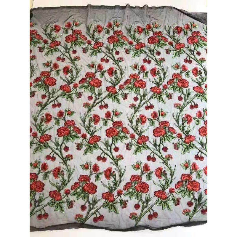 绣花树枝色蕾丝diy刺绣面料网多纱芙蓉花新款满   幅布料厂家直销,居家布艺,花边,淘宝优惠券,粉丝福利购,淘宝优惠卷