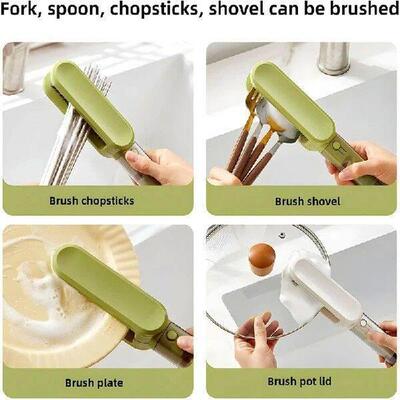 Knife Cleaner Blade Brush Multi-Functional Kitchen Cutlery