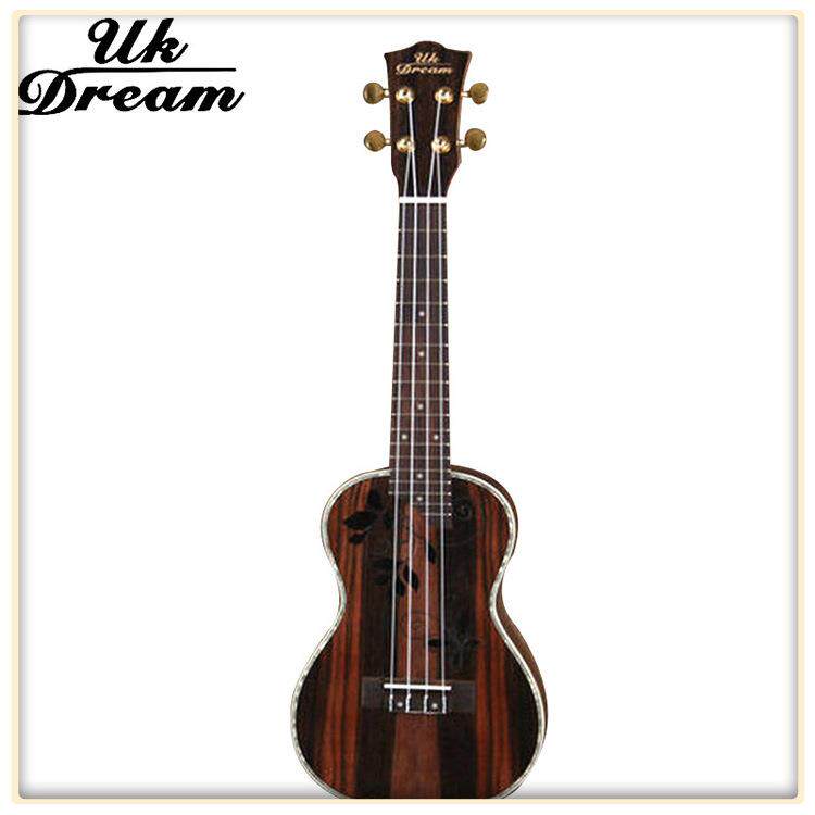 加工黑檀花孔24寸ukulele尤克里里定做夏威夷小吉他UC-D95