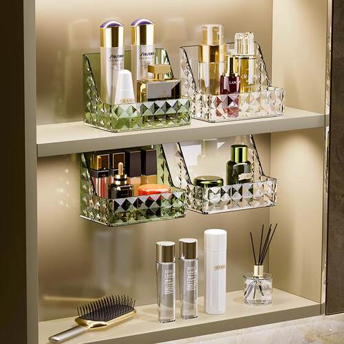 Wall-mounted mirror cabinet storage box, no drilling require