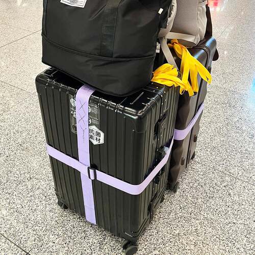 行李箱绑带出国留学游玩坐飞机托运旅行箱连接器十字固定捆绑绳