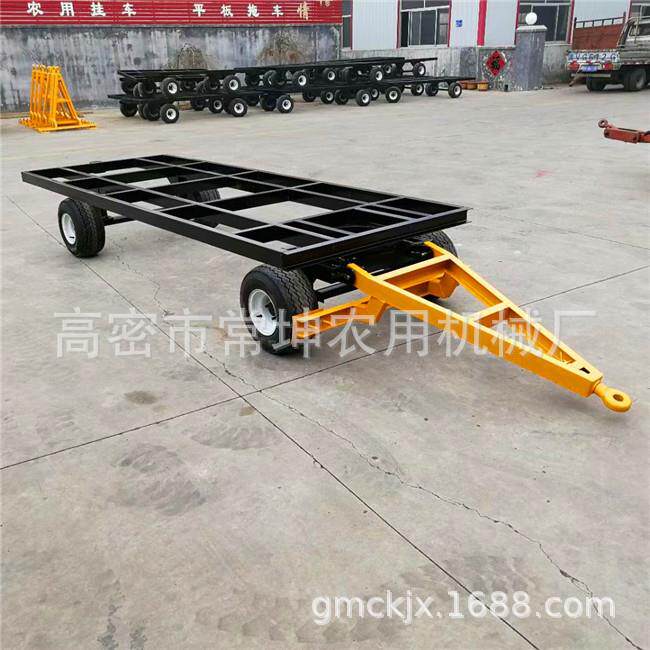 1吨发电机组拖车骨架运输平板车厂区周转拖车厂家制定平板拖车