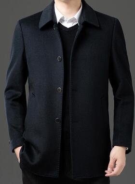 S600-PP羊冬季男士纯毛可呢子大衣商务休闲拆卸羽绒内厚胆加保暖