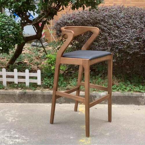简约北欧现代实木吧椅高脚凳子设计师创意时尚酒吧椅75/65cm坐高