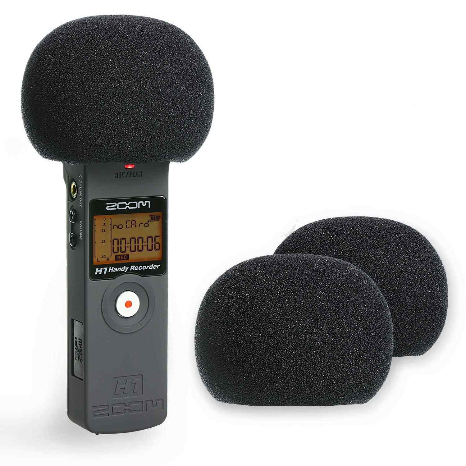 适合ZOOM H1录音笔海棉套 ZOOM H1录音笔话筒防风海绵罩防抖