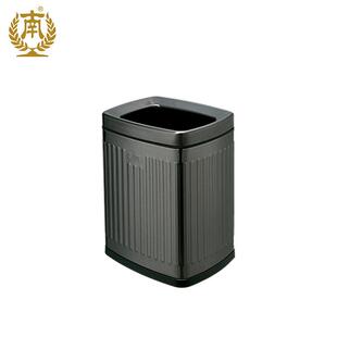 F07 广州南方酒店客房居家条纹罗马柱8L 12L方形房间垃圾桶SF6