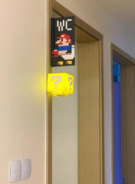 【新家的100个快递】超级玛利欧玛利欧问号灯装饰摆饰客厅房间布