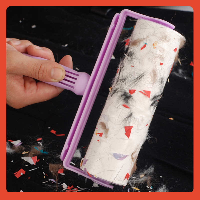 ◇家居粘尘纸16cm粘毛器可撕式斜撕粘毛滚筒除尘纸替换包大号