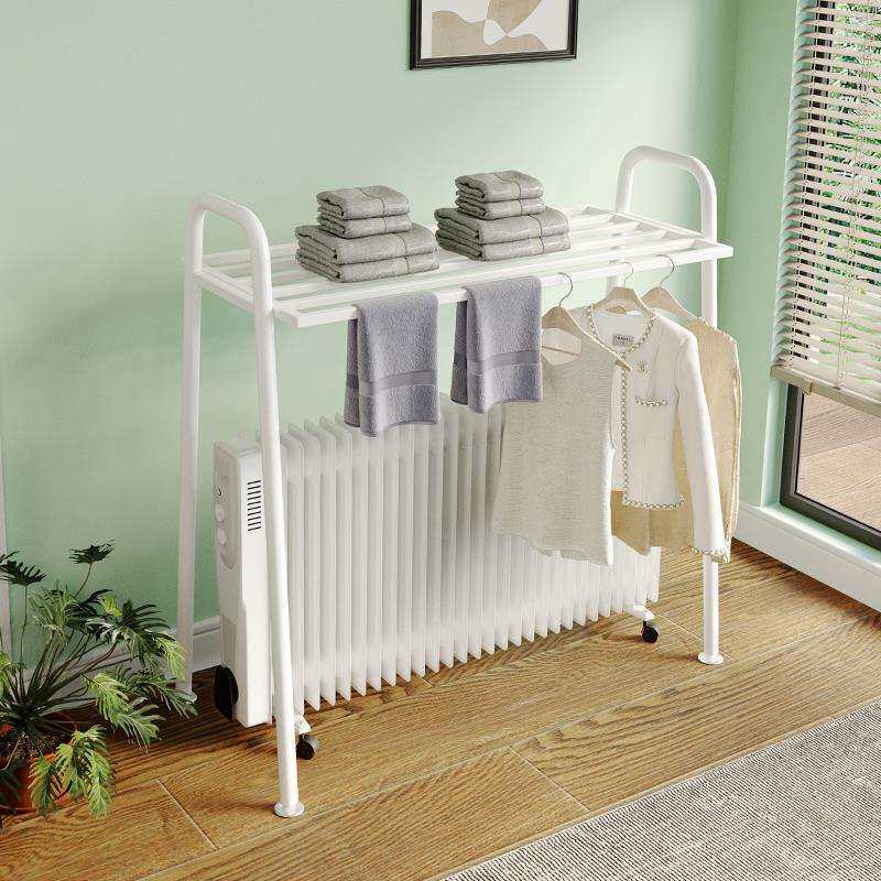 踢脚线取暖器烘衣架晾衣架落地卧室简易贴脚线挂衣毛巾烘干凉晒架