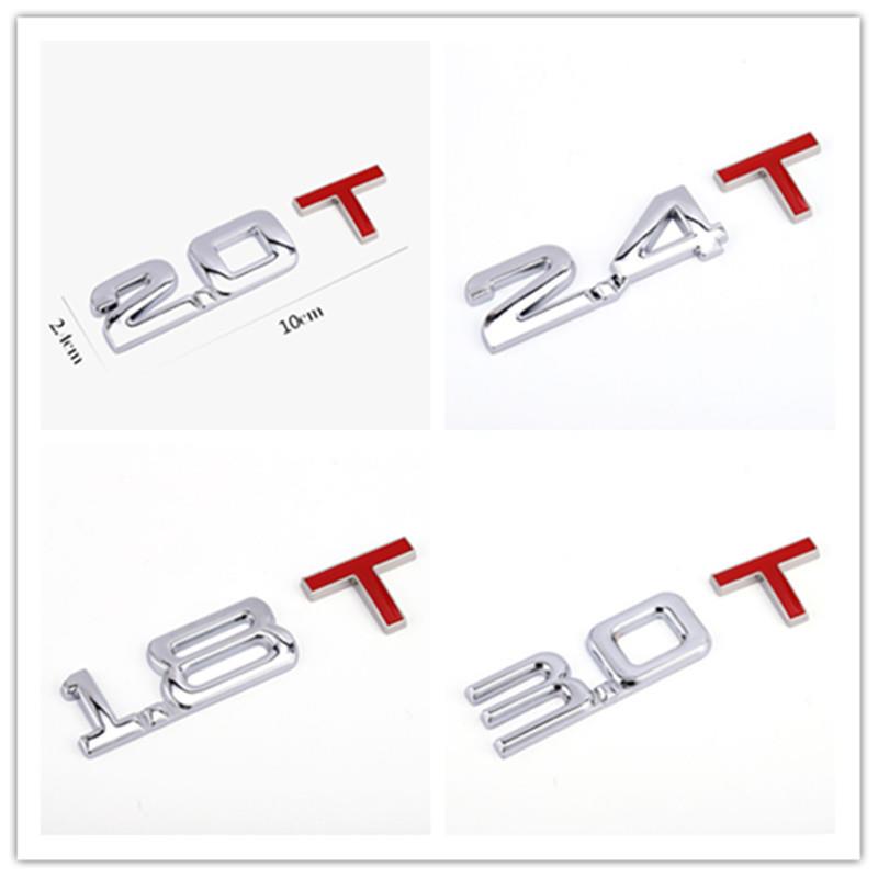 汽车金属排量车标1.8T2.0T2.4T3.0T数字改装车标金属车尾标