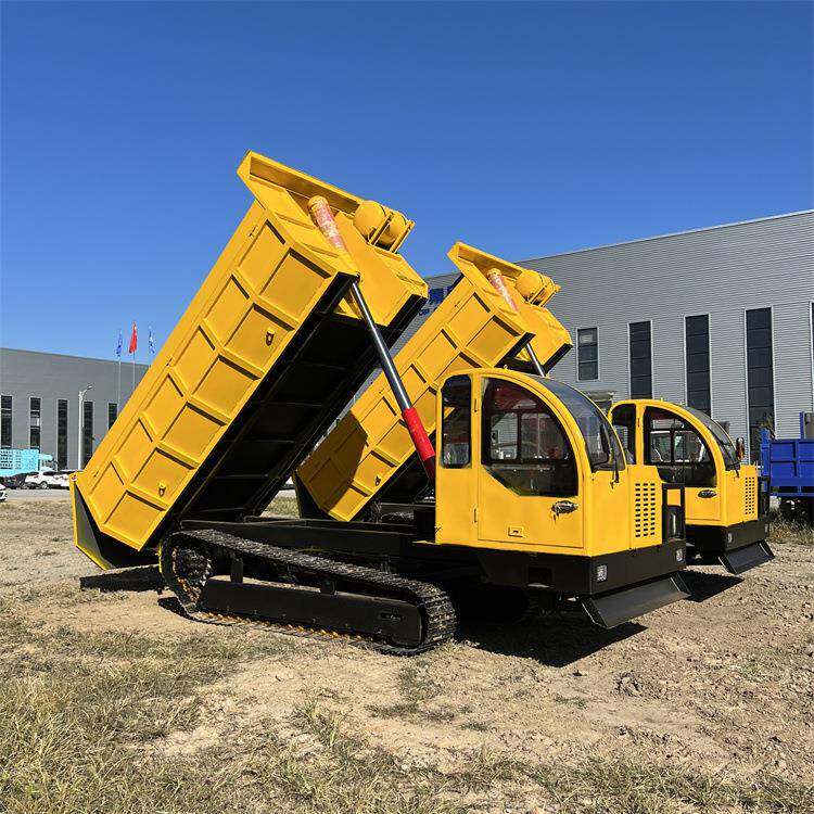 厂家直供大吨位钢制底盘履带运输车全地形水利工程转运自卸车