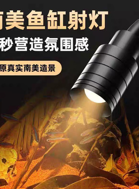USB迷你全光谱爆藻鱼缸水草用灯三色变光定时射灯造景原生缸led灯