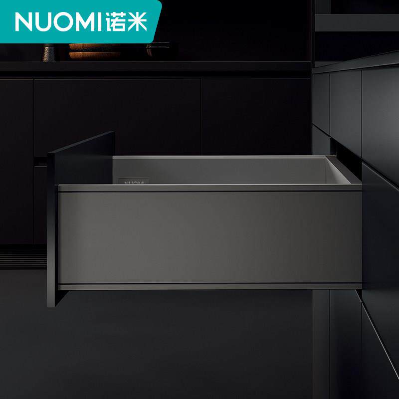 NUOMI诺米简意衣橱柜超薄骑马抽屉轨道阻尼缓冲柜内拉篮滑轨导轨