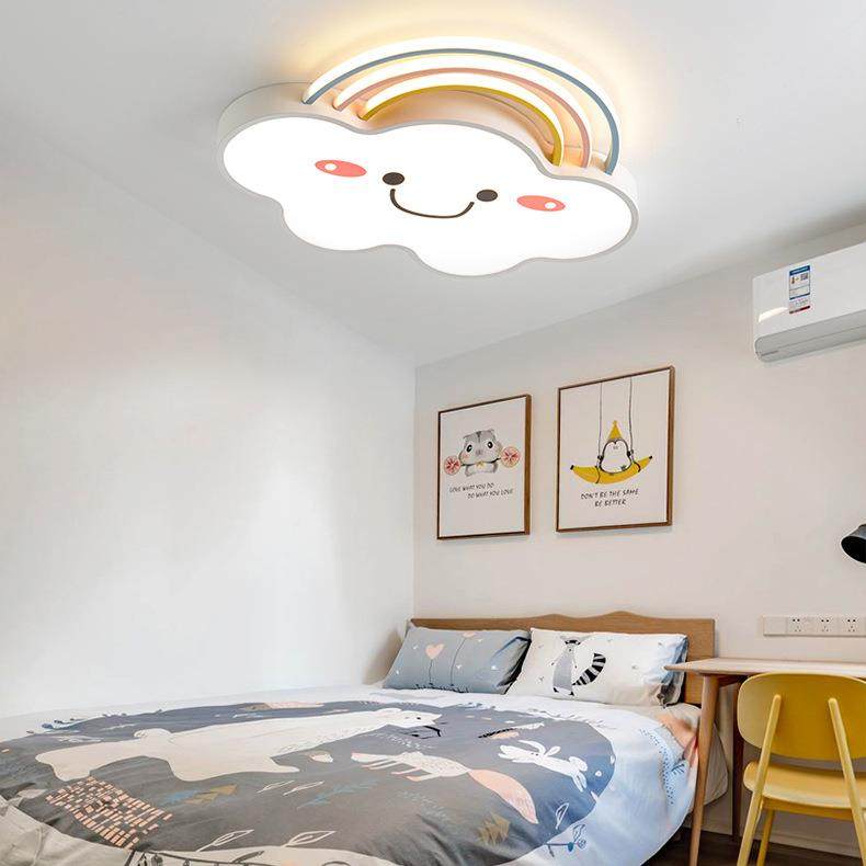 儿童房吸顶小灯卡通彩虹云简朵约温馨男女无品牌/孩卧室子孩公主