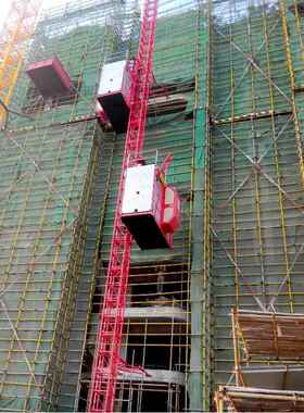 建筑工地工程人货两用单柱双笼载重4吨SC200/200施工电梯