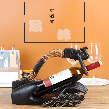 实木创意葡萄酒架展示架客厅餐桌装饰红酒架摆件欧式佛手红酒杯架