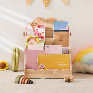 北欧风家具早教益智多功能书架黑板涂鸦写字练习蒙特梭利学习书架