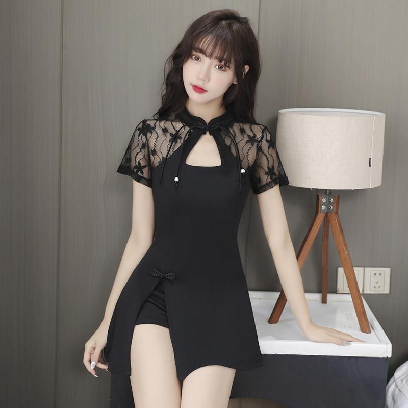 柔式技师工作服养生会所旗袍小个子夏天足疗店按摩沐足洋装