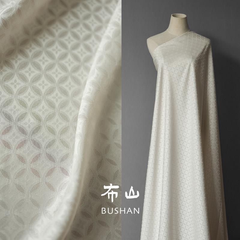 「云隐」紫金三经绞罗桑蚕丝布料汉服旗袍茶服设计师面料diy面料