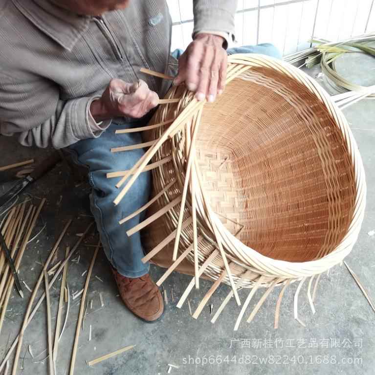 编织竹编大箩筐收纳脏衣篮超市展示堆头家用喜事挑担