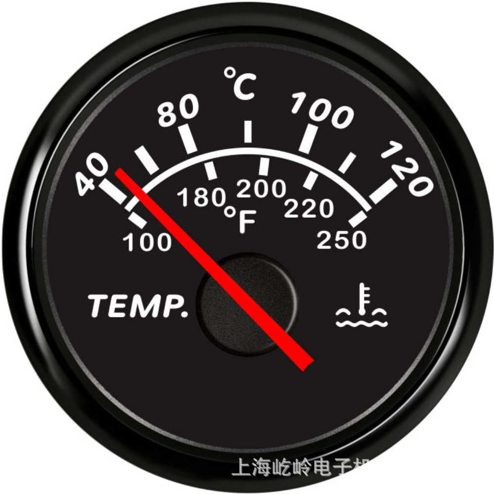 厂家直销52mm螺纹安装 装载机挖掘机汽车货车轮船改装通用水温表