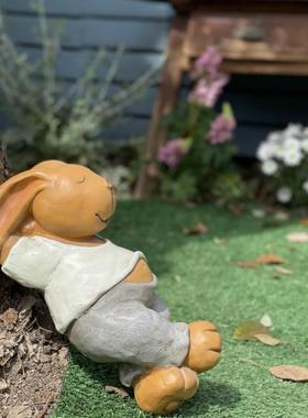 户外花园装饰 庭院布置摆件 院子 园艺装饰仿真动物兔子摆件