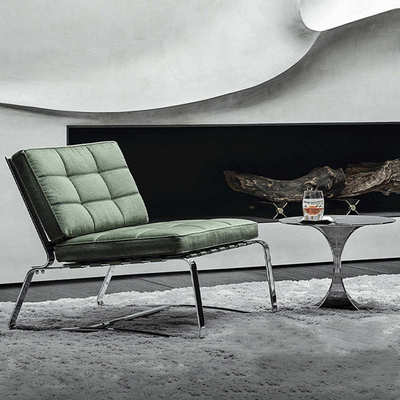 delaunay德椅椅椅劳欧风极简设计师客厅皮休闲發椅艺北quilt沙 单