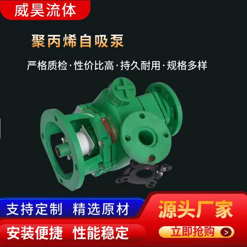 昊威供应聚丙烯自吸泵65FPS-25绿色化工自吸泵头