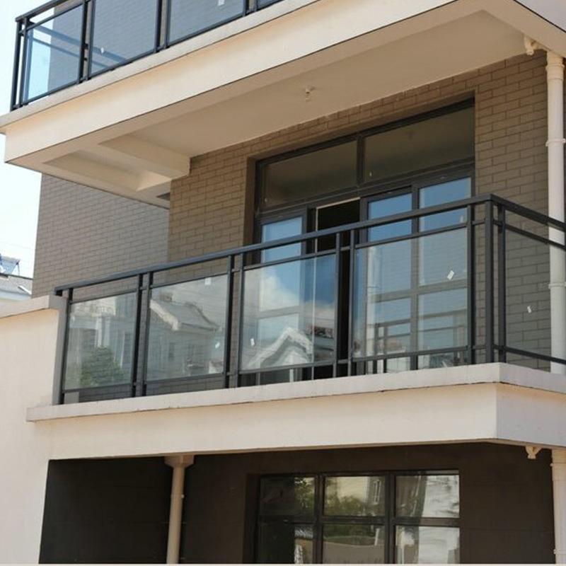 建筑工程厂家用工地工厂铝艺阳台护栏夹胶玻璃扶手铝合金防护栏杆