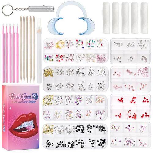 1 Set Professional Tooth Gem Kit Diy Love Horse Eye Crystals