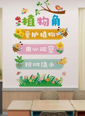 CH57063植物角幼儿园小学学校教室墙面美化装饰画自粘墙贴纸定制
