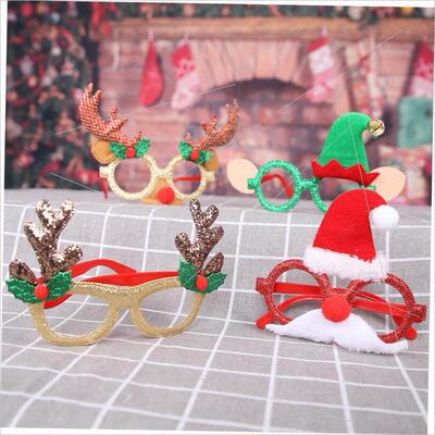 Christmas frame PROM dress up party glasses圣诞节眼镜