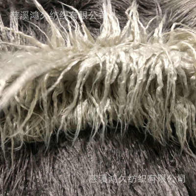 渐变色提花长毛绒面料 滚束毛 萝卜丝绒 滩羊毛 女装抱枕靠垫布料