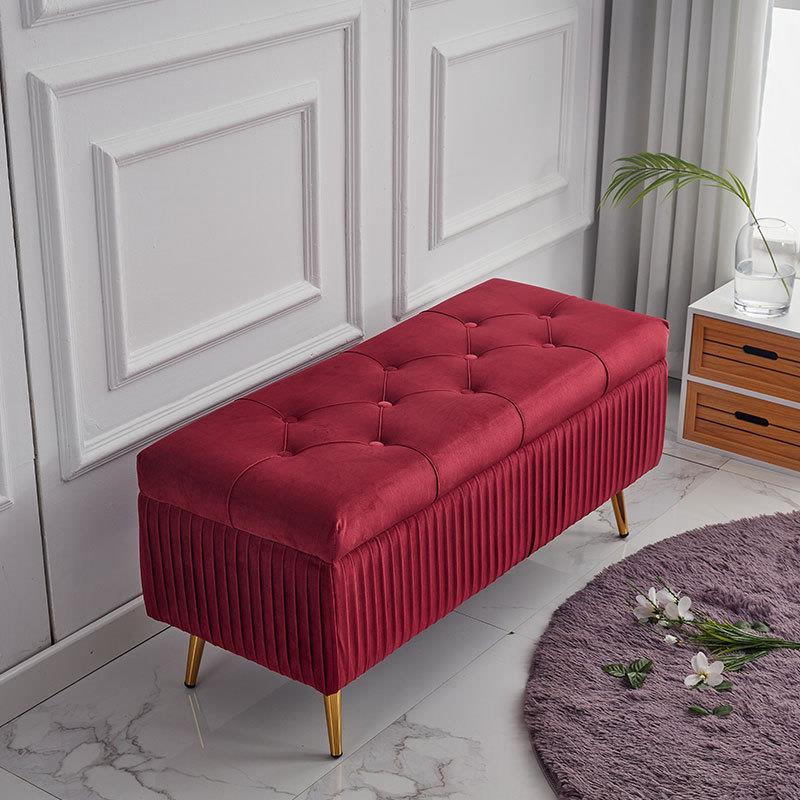 鞋店换鞋凳桶艺金腿服装店休息凳穿鞋凳欧式简约长凳子床尾收配件