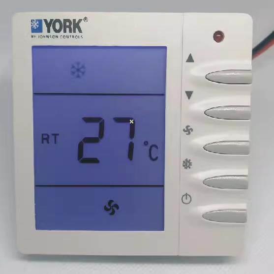 YORK约克水系统中央空调温控器液晶线控三速开关通风机盘管面板