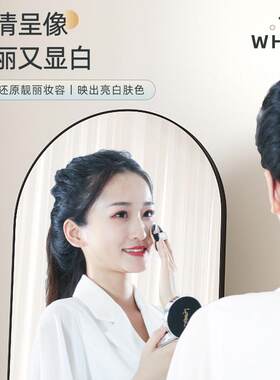 试衣镜镜子半圆镜全身穿衣镜式落地红壁挂弧形镜网女生卧室风ins