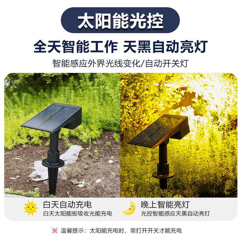 太阳能庭院灯外防户水物射灯植氛围补光灯插地花园草坪景观QY-658