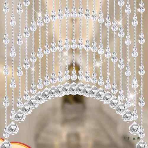 网红水晶珠帘免打孔门帘葫芦装饰隔断玄关过道洗手间卧室珠链挂帘