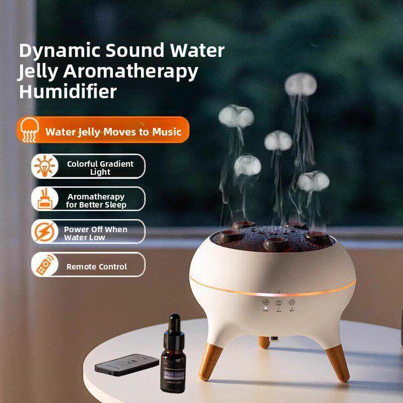 水母香薰机加湿器卧室空调房间小喷大喷桌面气氛灯创意生日礼物