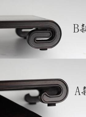 红木紫光瓶檀书卷花摆件NRR底座奇石盆栽文玩托架木长方形实木复