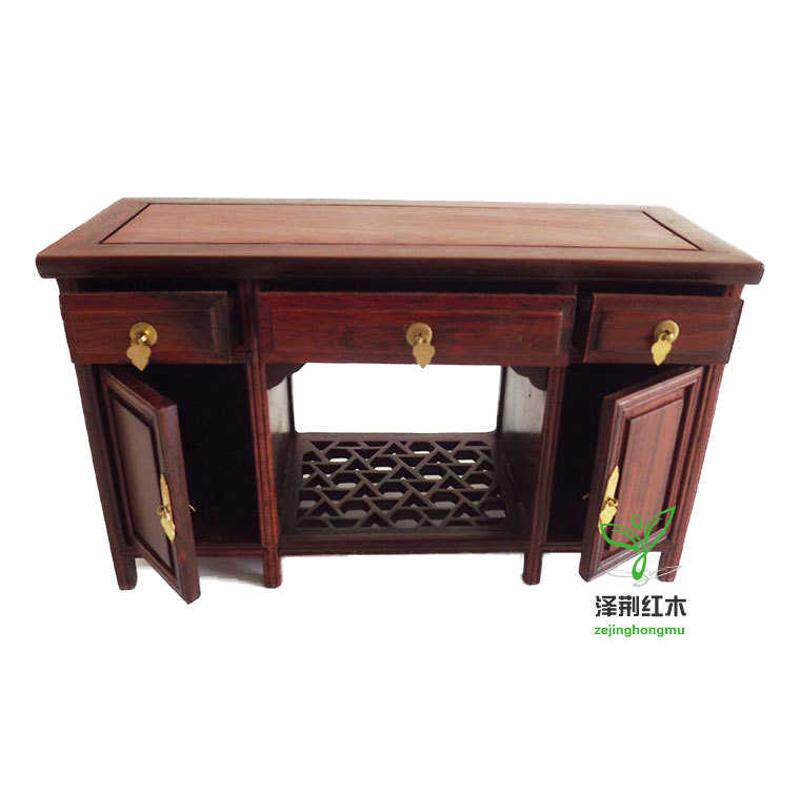 红木微型仿古微缩模型红酸枝迷你小家具摆件办公书桌实木雕工艺品