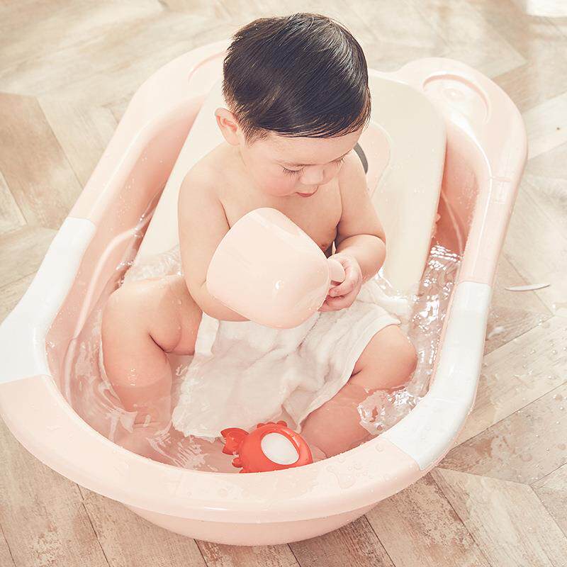 日康婴幼儿洗澡盆宝宝可坐躺新生儿大号浴盆家用儿童小孩洗澡盆