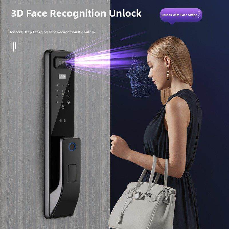 全自动指纹锁防盗门入户家用电子密码锁人脸识别智能门锁十大品牌