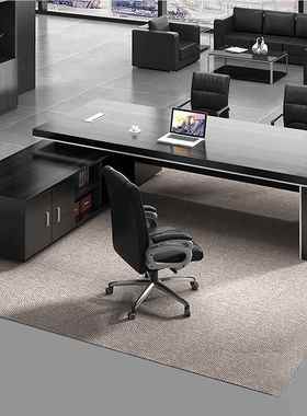 YB210603板桌办公桌椅老组合简约现代黑色家经理总裁桌主管桌大班