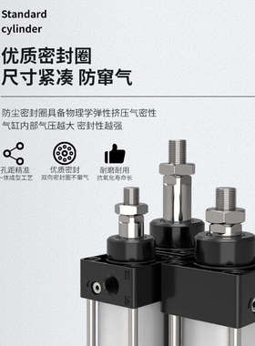 标准小型带气缸磁性sc50磁带推力气动大大全50x25x50x75x100x200