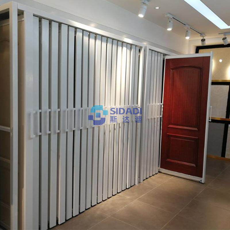 厂家直销木门展示架推拉式室内门展架可移动铝合金门套展示柜拆装