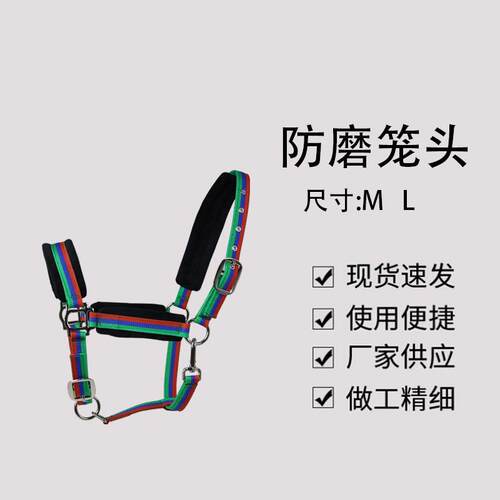 防磨笼头龙套缰绳耐磨纺织马笼头全套马具马术用品马笼头