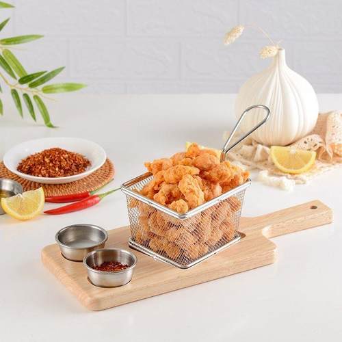 薯条架容器带木托迷餐套装美式薯创意你条篮炸V4165鸡炸篮小吃筐